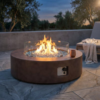 41''Round Fire Pit Table,50000 BTU Outdoor Propane Patio Fire Pit — Studio Shot