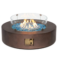 Outdoor Fire Pit Table Built for Year-Round Entertaining, 50,000 BTU Propane, 41 Inch Round, Electronic Ignition