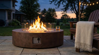 41''Round Fire Pit Table,50000 BTU Outdoor Propane Patio Fire Pit — Lifestyle