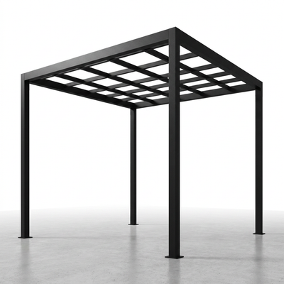 Aluminum Pergola Built for Modern Outdoor Living, 8x8 Ft Matte Black, Powder Coated, Easy Assembly