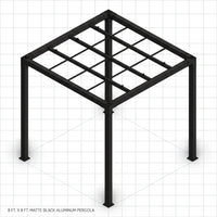 8 Ft. X 8 Ft. Matte Black Aluminum Pergola — How It Works