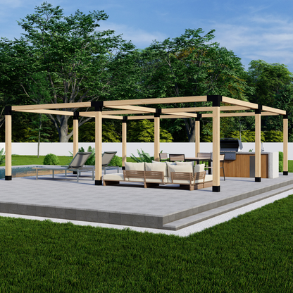 DIY Pergola Bracket Kit for a Freestanding Pergola Frame - Any Size Up to 24' x 24'