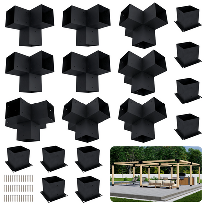 DIY Pergola Bracket Kit for a Freestanding Pergola Frame - Any Size Up to 24' x 24'