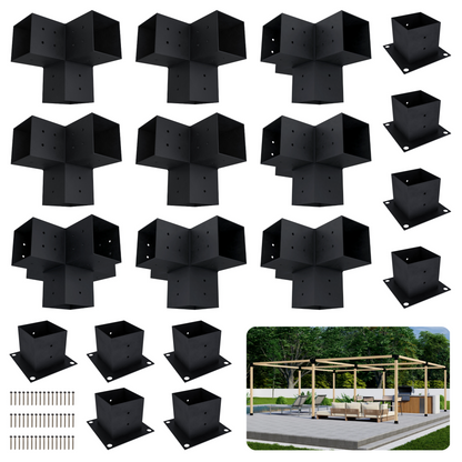 DIY Pergola Bracket Kit for a Freestanding Pergola Frame - Any Size Up to 24' x 24'