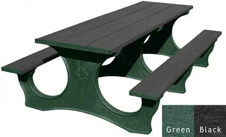 Polly Tuff ADA-Friendly Picnic Table – Durable 8 Ft Easy Access Outdoor Seating